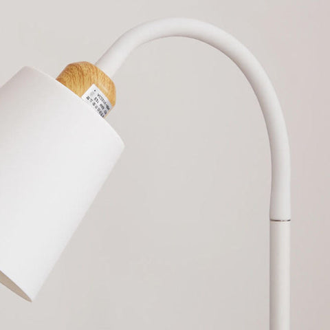 Minimalist Floor Lamp with Curved Neck and E27 Socket