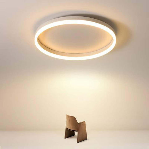 Circular LED Flush Mount Ceiling Light with Ring Design