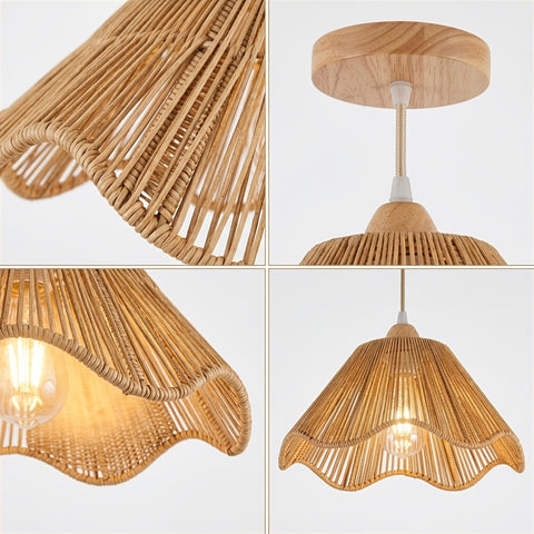 Natural Woven Paper Pendant Light