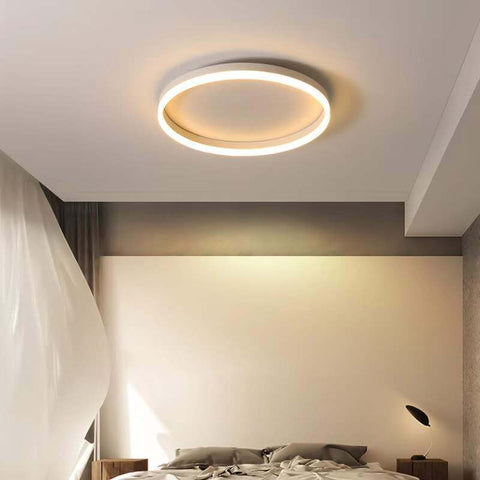 Circular LED Flush Mount Ceiling Light with Ring Design