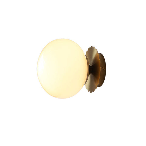 Glass Globe Wall Sconce with Plug-In or Hardwired Setup