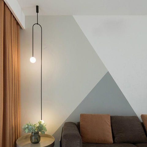 Mobile Arc Chandelier with Adjustable Hanging Globes