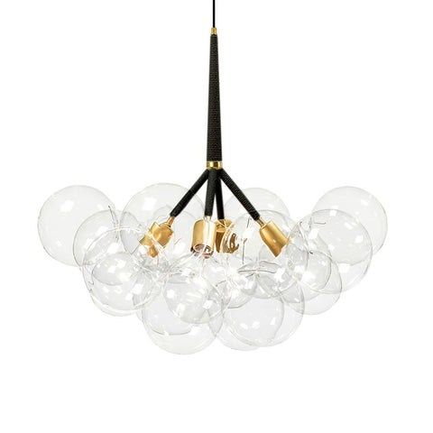 Glass Bubble Chandelier with Clustered Globes