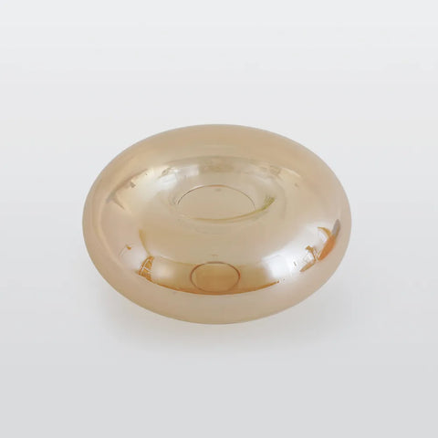 Amber Glass Globe Flush-Mount Ceiling Light