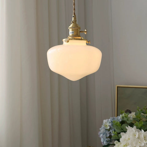 Glass Lantern Pendant Light with Metal Fitting