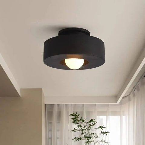 Ceiling Light with Layered Resin Form and Nordic LED Design