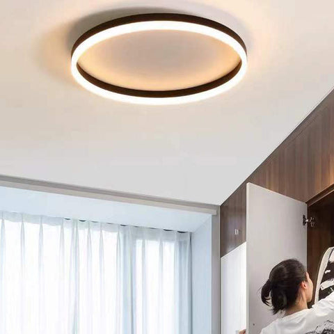 Circular LED Flush Mount Ceiling Light with Ring Design
