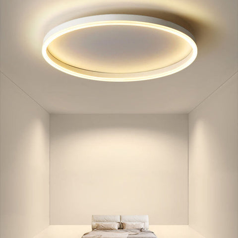 Circular LED Flush Mount Ceiling Light with Ring Design