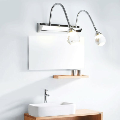 Adjustable Gooseneck Wall Light with Two or Three Light Heads for Indoor Spaces