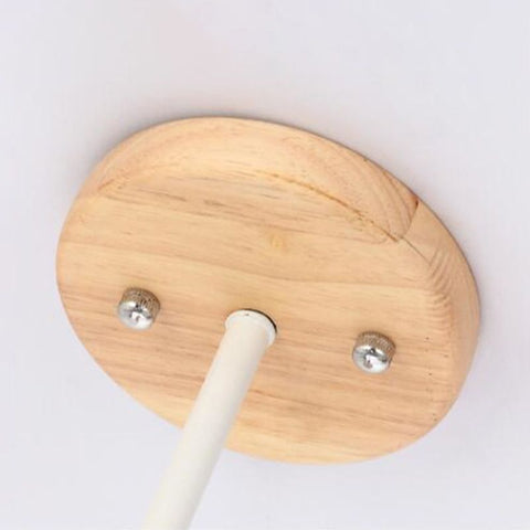 Geometric Wood Chandelier with Multiple Light Arms — product view
