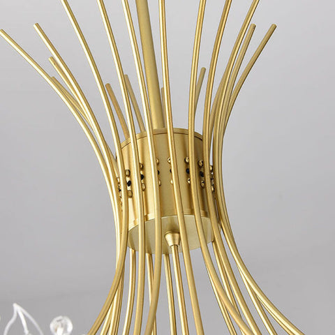 Dandelion Crystal Chandelier with Radial Glass Shades