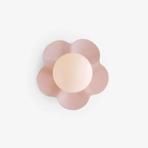 Flower Petal Wall Sconce with Frosted Globe Shade