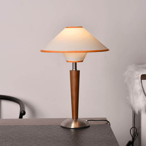 Talonwood Table Lamp with Wood Base and Fabric Shade