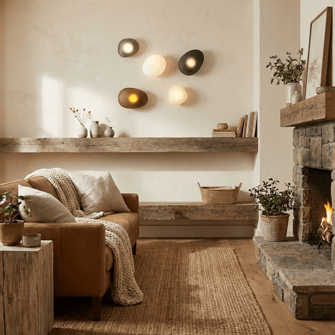 Hand-Blown Bubble Glass Wall Lamp with Sculptural Shade
