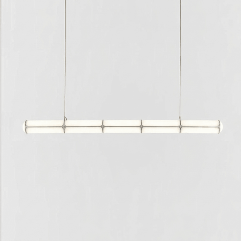Endless Linear Pendant Light with Cylindrical Acrylic Shade