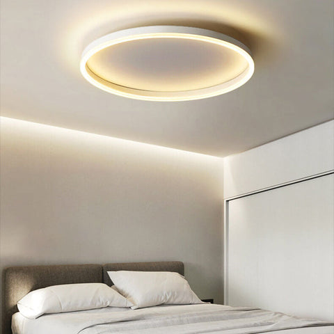 Circular LED Flush Mount Ceiling Light with Ring Design