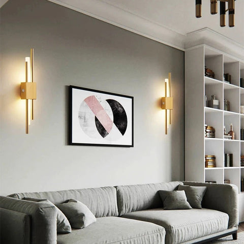 Modern LED Wall Sconce with Staggered Rod Design