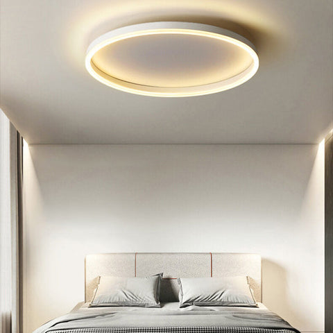 Circular LED Flush Mount Ceiling Light with Ring Design
