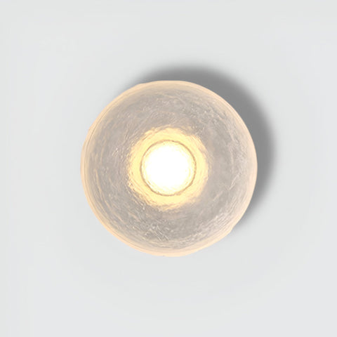 Wall Light with Textured Resin and Rounded Nordic Design