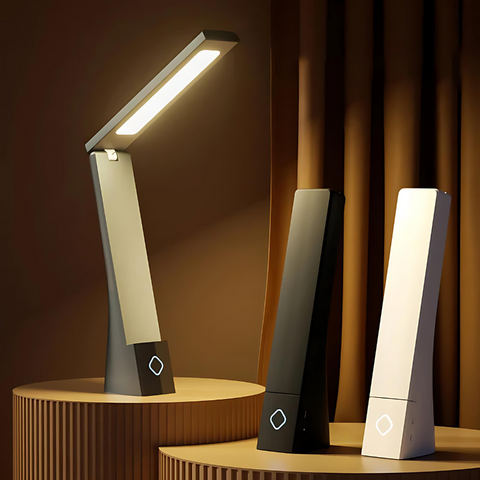Foldable LED Desk Lamp with Touch Control and Adjustable Slim Modern Design
