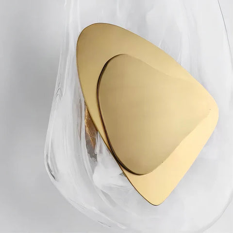 Wall Light with Sculptural Water-Ripple Diffuser