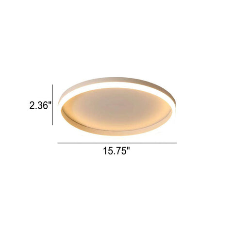 Circular LED Flush Mount Ceiling Light with Ring Design