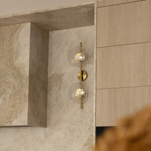 Wall Light with Round Glass Shade