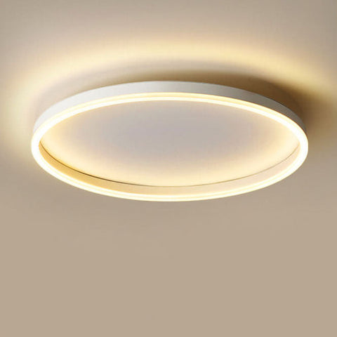 Circular LED Flush Mount Ceiling Light with Ring Design