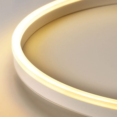 Circular LED Flush Mount Ceiling Light with Ring Design