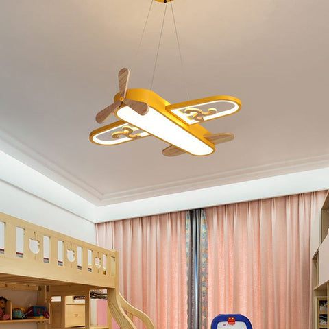 Airplane LED Pendant Light for Kids' Rooms