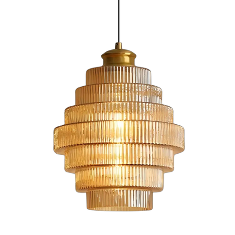 Tiered Glass Pendant Light