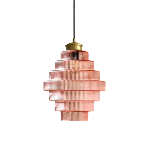 Tiered Glass Pendant Light