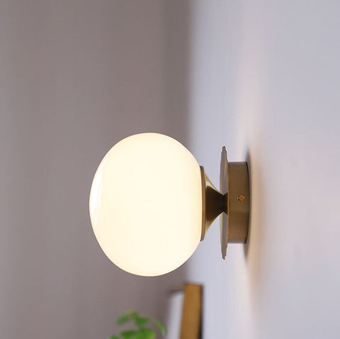 Glass Globe Wall Sconce with Plug-In or Hardwired Setup