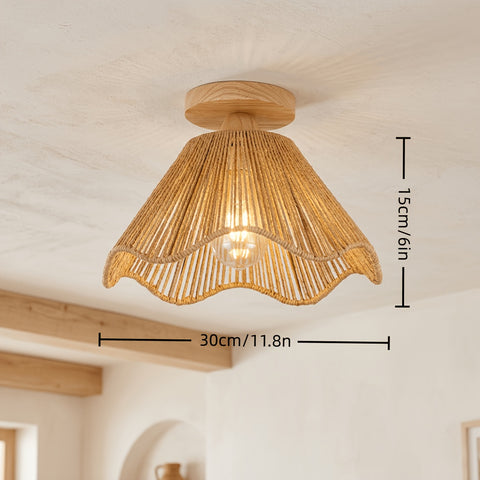Natural Woven Paper Pendant Light