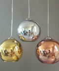 3D Firework Glass Pendant Light with Textured Globe Shade — product view