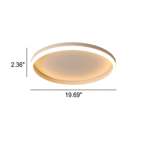 Circular LED Flush Mount Ceiling Light with Ring Design
