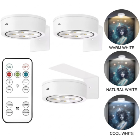 Magnetic Picture Lights with Remote and Adjustable Color Modes