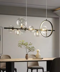 Glass Globe Chandelier with 7 or 10 Lights