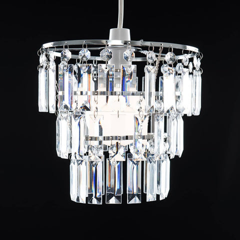Traditional Crystal Tiered Pendant Light