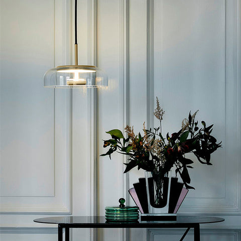 Glass LED Pendant Light with Color Options