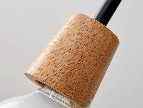 Rippled Glass Pendant Light with Minimalist Iron Fixture