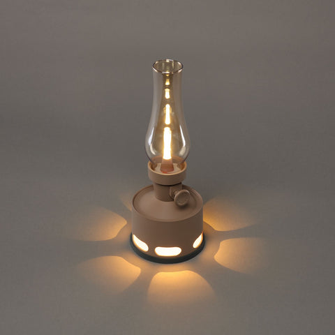 LED Lantern with Rechargeable Battery and Dimmable Oil Lamp Design