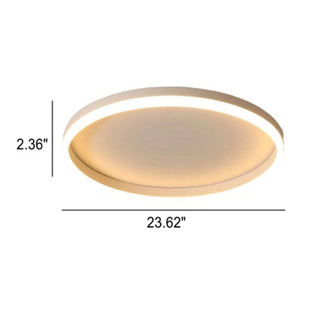 Circular LED Flush Mount Ceiling Light with Ring Design