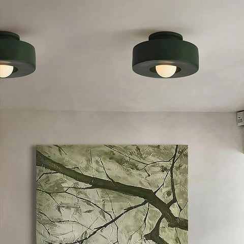 Ceiling Light with Layered Resin Form and Nordic LED Design
