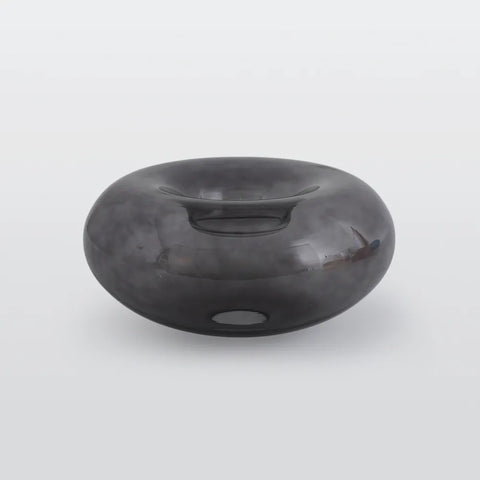 Amber Glass Globe Flush-Mount Ceiling Light
