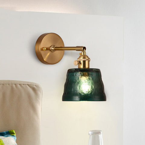 Adjustable Wall Sconce with Glass Shade