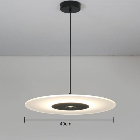 Flat LED Pendant Light with Circular Shade