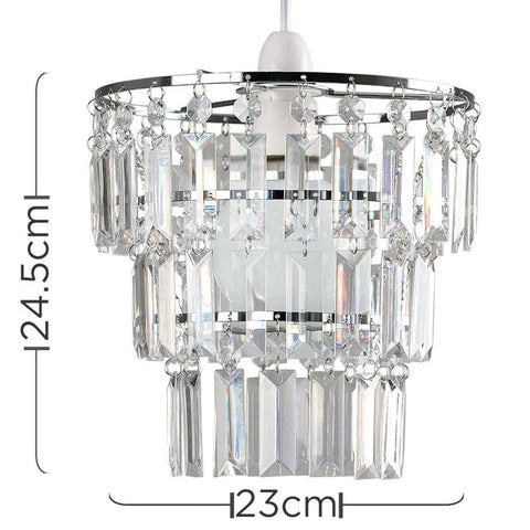 Traditional Crystal Tiered Pendant Light