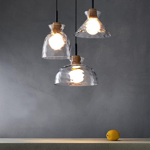Pendant Light with Clear Glass Shade