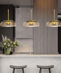 Glass LED Pendant Light with Color Options